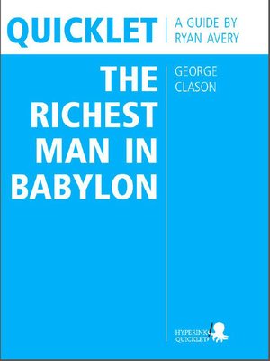 cover image of Quicklet on George Clason's the Richest Man in Babylon